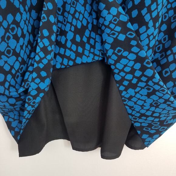 Missoni | Silk Blue Dress Black Pattern Sleeveless 4 Abstract - Picture 5 of 7